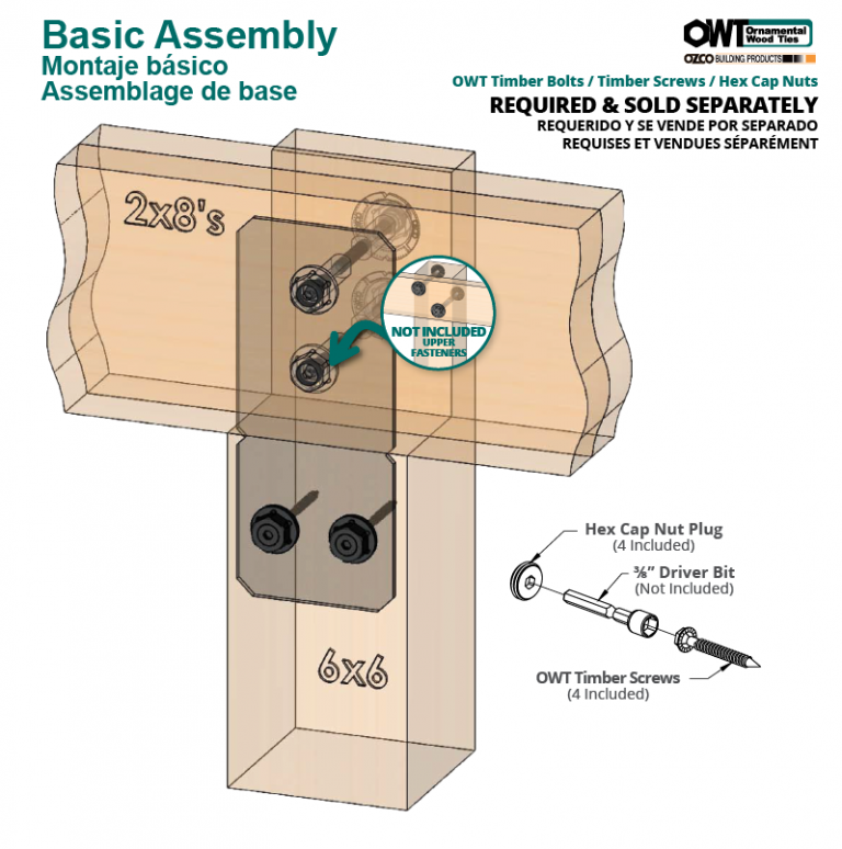 8″ Post to Beam Flush (2PK) Ironwood Deck Shoppe